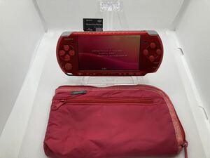 美品　PSP3000レッド　メモリースティック付き　SONY ソニー プレイステーションポータブル 