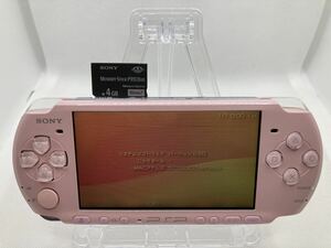 美品　PSP3000ピンク　メモリーカード付き　SONY ソニー プレイステーションポータブル 