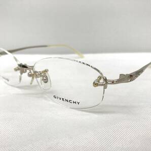 2T-039 新品 眼鏡 メガネフレーム チタン GIVENCHY ジバンシー 日本製 16g 52□16-135 フチなし メンズ 男性 レディース 女性 ゴールド系の画像1