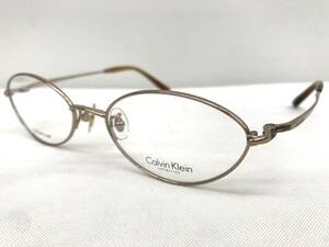 3T-015 新品 眼鏡 メガネフレーム TITANIUM Calvin KLEIN 12g 52□18-135 フルリム シンプル レディース 女性 メンズ 男性