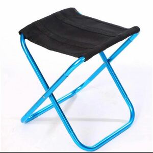 アウトドアチェア　 折りたたみ椅子 折りたたみチェア アルミ製 ブルー