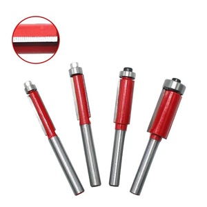 6mm axis 4 pcs set carbide trimmer router bit flash bit koro attaching flash trim groove .. chamfer equipment ornament processing woodworking trimming 