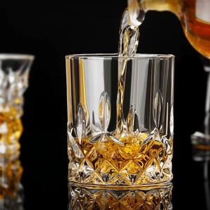 300ml ウイスキーグラス ロックグラス ブランデーグラス ウイスキー クリア グラス クリスタルグラス コップ ビアグラス ２個セットの画像5