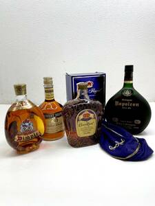 244-151　未開栓 古酒 4本セット Crown Royal /ROBERT BROWN/Dimple12年等