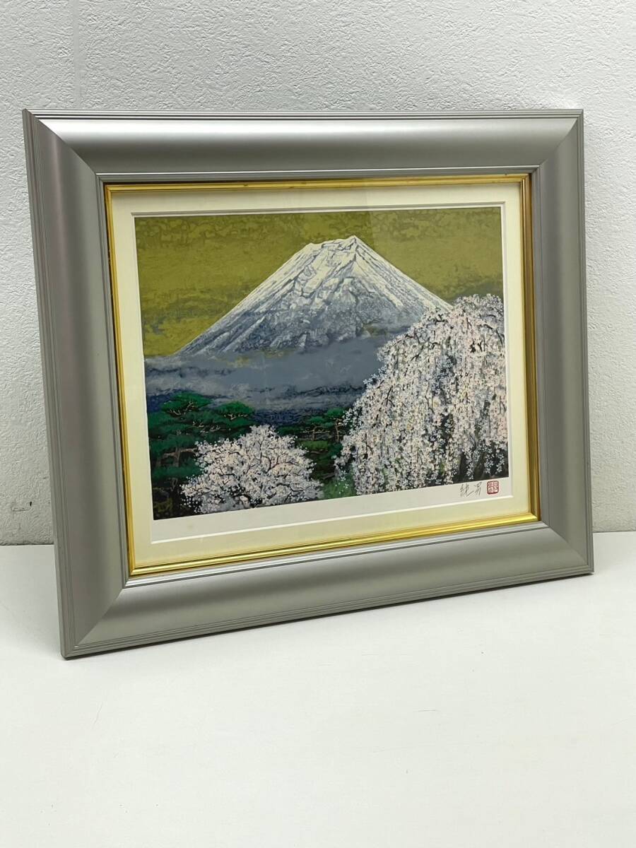 244-180 Sumio Goto Lithographie Mont Fuji /Peinture japonaise/Peinture/Peinture de paysage/Œuvre d'art/Œuvre d'art/Directeur de l'Institut d'art du Japon, ouvrages d'art, imprimer, lithographier, lithographier