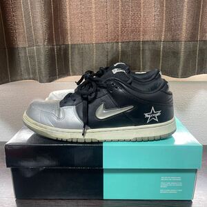 美品 27.0 cm US 9 Supreme 19AW Nike SB Dunk Low Metallic Silver Black シュプリーム ナイキ ダンク ロー シルバー ブラック CK3480-001