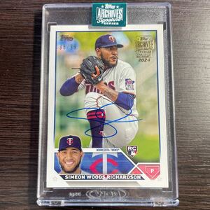 98/99 Topps 2024 Archives Signature Series Minnesota Twins Simeon Woods Richardson トップス アーカイブス リチャードソン 直筆サイン