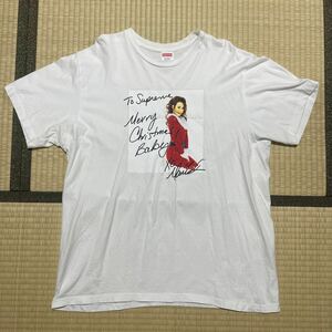 美品 Supreme 20AW Supreme Mariah Carey Tee シュプリーム マライア キャリー Tシャツ フォトT クリスマス White ホワイト 白L Large