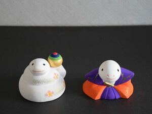 京都　伝統工芸　「禄山」★ 干支 置物 郷土玩具 陶人形　ヘビ　巳年