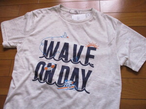 新品　WAVE ON DAY Mサイズ　ロゴ　Tシャツ　 SURF　サーフィン　背中無地　デカロゴ　即決あり