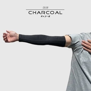 [ free shipping ] arm cover charcoal man and woman use sport outdoor training UV cut ultra-violet rays measures sunburn prevention 