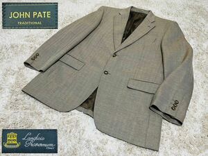 ★秋冬/良品★JOHN PATE カシミア混 イタリア素材 テーラード ジャケット 3釦 紳士服 