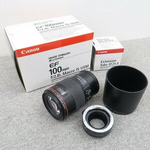 【Bランク】Canon EF100mm F2.8L MACRO IS USM カメラレンズ キヤノン @57614