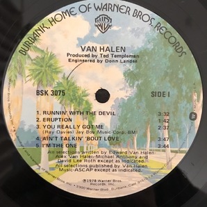 ■USオリジ■VAN HALEN-ヴァン・ヘイレン/S.T.1st 1978年 米WARNER 初回バーバンクラベル 圧倒的音圧 EX！の画像2