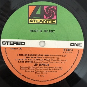 ■UKオリジ■LED ZEPPELIN-レッド・ツェッペリン/HOUSES OF THE HOLY 1973年 英ATLANTIC マトA2/B3 RL, STERLING刻印！の画像2