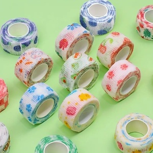 10 piece set ( pattern is incidental ) colorful . lovely self put on . tape self put on bandage 