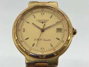 LONGINES ロンジン　腕時計　CONQUEST コンクエスト　QZ　21818217　文字盤ゴールド色【CCBD1025】