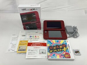 NINTENDO ニンテンドー 3DS LL本体 RED-001 / 3DS用ソフト リズム天国 ザ☆ベスト＋ 通電〇 初期化済み【CDAI8007】