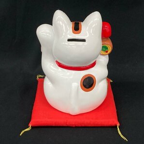 昭和レトロ 招き猫 貯金箱 陶器【CDAK8007】の画像2