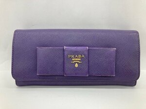 PRADA プラダ サファイアーノ リボン 長財布【CDAM7083】