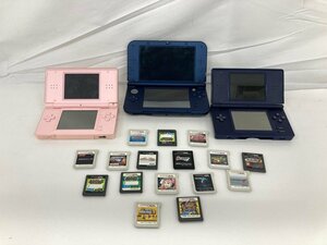 任天堂 NINTENDO DS lite / 3DD LL 本体 ソフト 19点まとめ 未初期化 ジャンク品【CDAO8022】