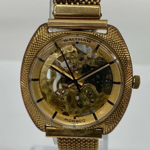WALTHAM ウォルサム 腕時計 MONACO スケルトン 手巻き 稼働品【CDAP7074】の画像1