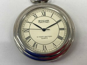 ROGAR クォーツ 懐中時計 SV925 R0-023 710015 動重量58.3g 不動品【CDAR9052】