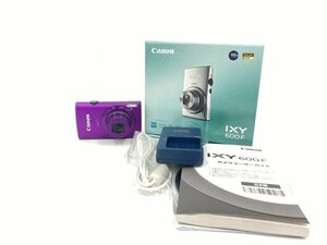 Canon　キャノン　カメラ　パープルカラー　IXY600F/311031007014　箱付き　説明書付き　電源コード付き【CDAW3003】