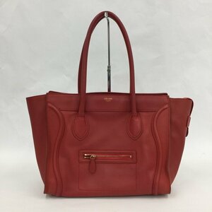 CELINE セリーヌ トートバッグ 赤 レザー 0171【CDAN2021】