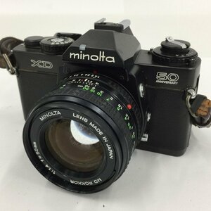 MINOLTA ミノルタ フィルムカメラ XD 50周年 50mm 1：1.4 ケース付き【CDAN2002】