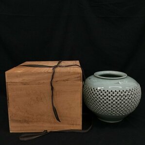 新高麗陶磁器 安峰鶴作 安峰鶴 壺 木箱付き【CDAT8036】の画像2