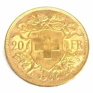 K21.6 スイス ヘルベティア 20フラン 金貨 3点 おまとめ 総重量19.3ｇ【CCBC7007】の画像2