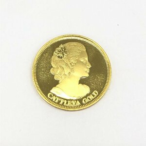 K18 750刻印 カトレヤゴールド 金コイン 2.3g【CCBB6017】