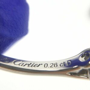 Cartier カルティエ P950 D0.26CT 1P ダイヤ付き リング 48 KGI393 18号 3.4ｇ 鑑定書・箱付き【CDAA9012】の画像4