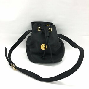 GIANNI VERSACE ジャンニヴェルサーチ ショルダーバッグ 巾着 黒 【CDAA6051】