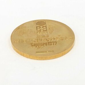 K18 750刻印 第11回札幌オリンピック冬季大会記念金コイン 26.7g【CCBB6040】の画像3