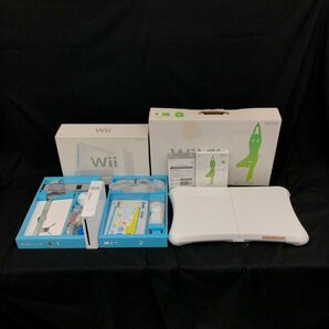 任天堂 Wii本体 ソフト Wiiフィット バランスボード付き 通電○【CDAC1013】の画像1