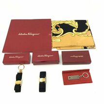 Salvatore　Ferragamo　サルヴァトーレ・フェラガモ　リボン　バレッタ　スカーフ　他　おまとめ　4点【CDAE5012】_画像1