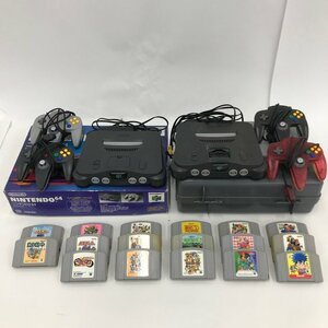 NINTENDO64　本体2/コントローラー4/ソフト/ケース おまとめ【CDAF2028】