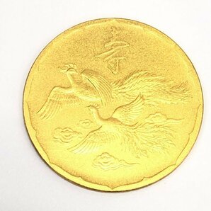 K24 純金メダル 天皇陛下喜寿 1000刻印 総重量7.2g【CDAH7097】の画像1