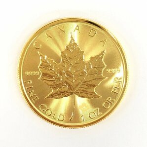 K24IG カナダ メイプルリーフ金貨 1oz 2023 総重量31.1g【CDAH6046】の画像1