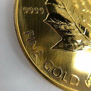K24 金貨幣 カナダ メイプルリーフ金貨 50ドル 重量31.1g【CDAC7005】の画像4