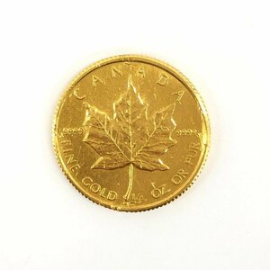 K24IG　カナダ　メイプルリーフ金貨　1/4oz　1984　総重量7.8g【CDAH6066】