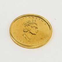 K24IG　カナダ　メイプルリーフ金貨　1/10oz　1992　総重量3.1g【CDAH7056】_画像6