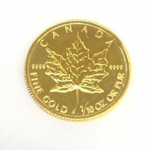 K24IG　カナダ　メイプルリーフ金貨　1/10oz　1992　総重量3.1g【CDAH7056】