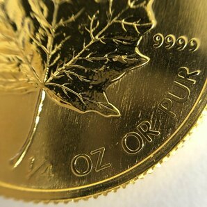 K24 金貨幣 カナダ メイプルリーフ金貨 10ドル 重量7.7g【CDAC7009】の画像4