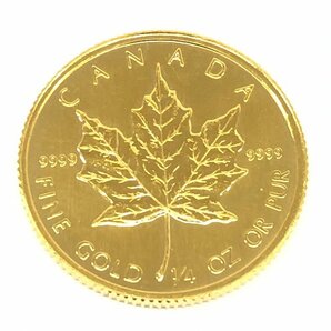 K24 金貨幣 カナダ メイプルリーフ金貨 10ドル 重量7.7g【CDAC7028】の画像1