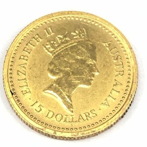 K24IG オーストラリア ナゲット金貨 1/10oz 1987 総重量3.1g【CDAB9063】の画像2