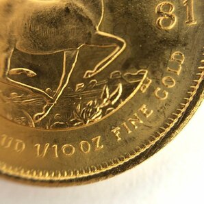 K22 南アフリカ共和国 クルーガーランド金貨 1/10oz 1981 総重量3.3g【CDAC6015】の画像4
