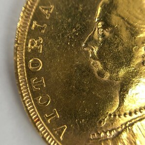 K22 ソブリン金貨 ヴィクトリア女王 1889 総重量8.0g【CDAB7025】の画像4